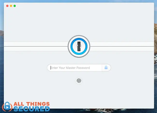 1Password master login desktop screenshot