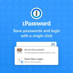 Save passwords using 1Password
