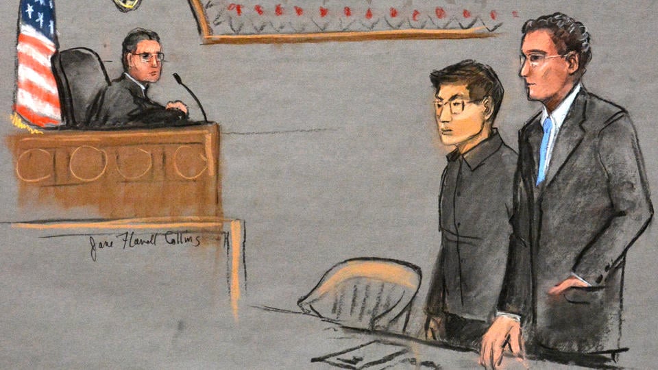 Ryan Lin lors de son procès dans les Massachusettes