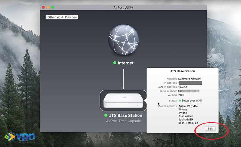 Connect to your Apple Airport through the Airport Utility