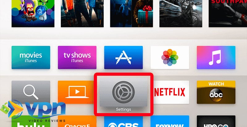 Open the Settings app on your Apple TV