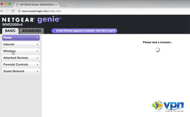Example of a Netgear WiFi router admin dashboard