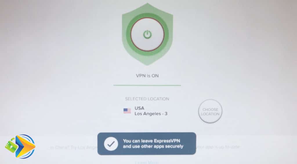ExpressVPN is now connected on Amazon Fire TV