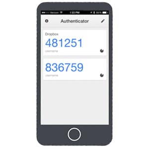 Authenticator app as 2-factor authentication method