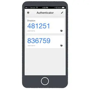 Authenticator app as 2-factor authentication method