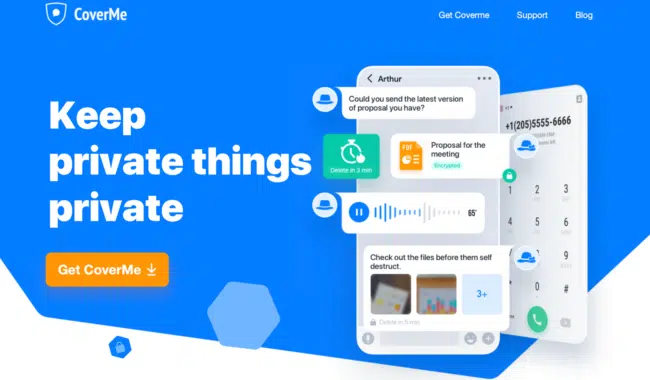 CoverMe privacy for phones