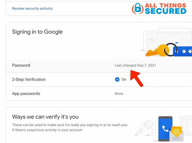 Change Gmail password