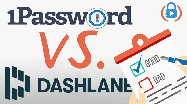 Dashlane vs 1Password compared pros and cons in 2024