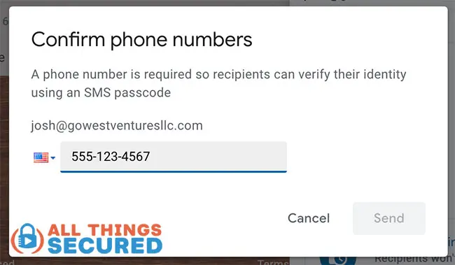 Option to choose SMS passcode authentication