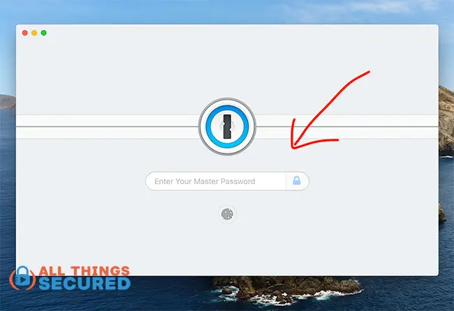 Create a master password for your password manager vault