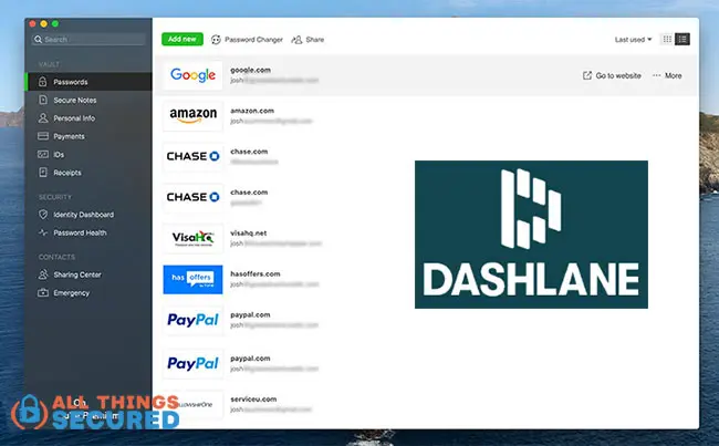 Dashlane desktop app screenshot