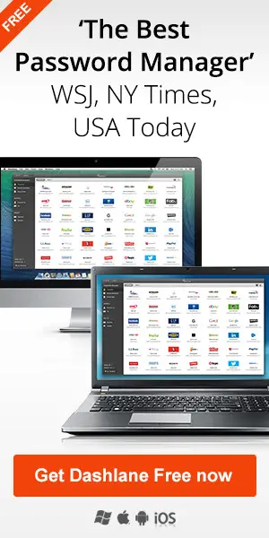 Dashlane, the recommended password manager for iOS devices.