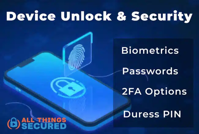 Device unlock and security for biometrics and passwords