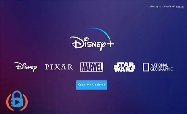 Disney+ website in Thailand, which only allows you to "Keep Me Updated"