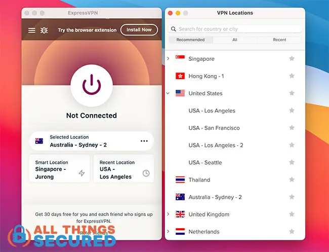 Connect via the ExpressVPN desktop app