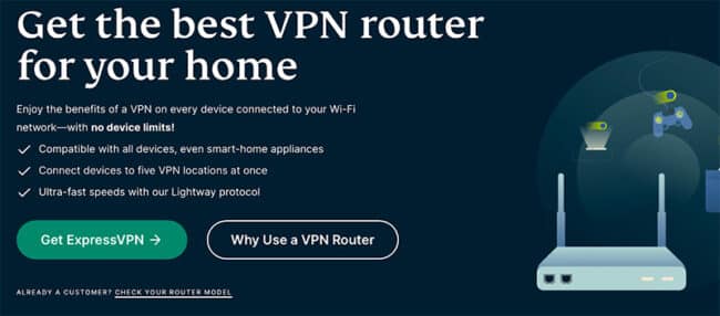 ExpressVPN router page