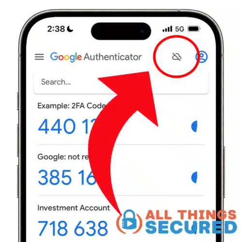 Turn off Google authenticator cloud backup