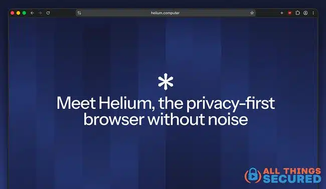 Helium privacy browser