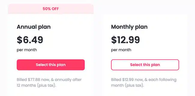 Incogni pricing plans