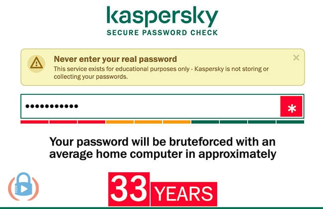 Password Checker. Password check failed