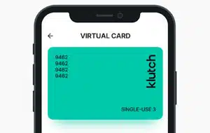 Klutch virtual credit card