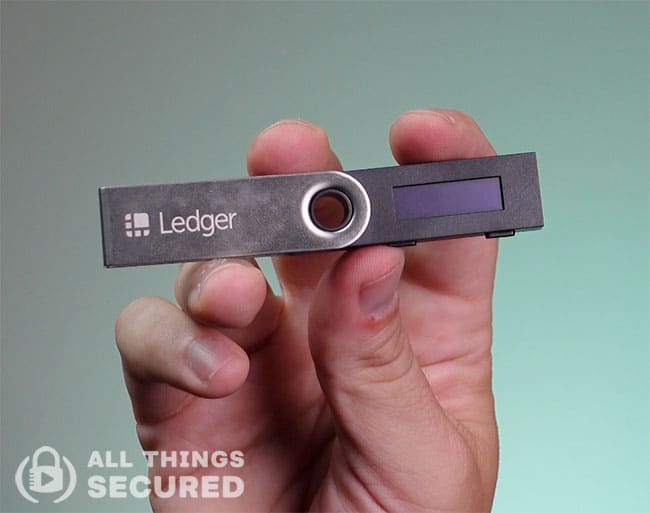 Ledger Nano S crypto cold storage device