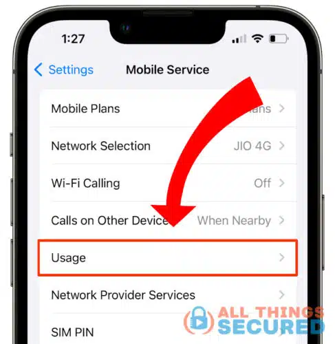How to check mobile data usage on iPhone