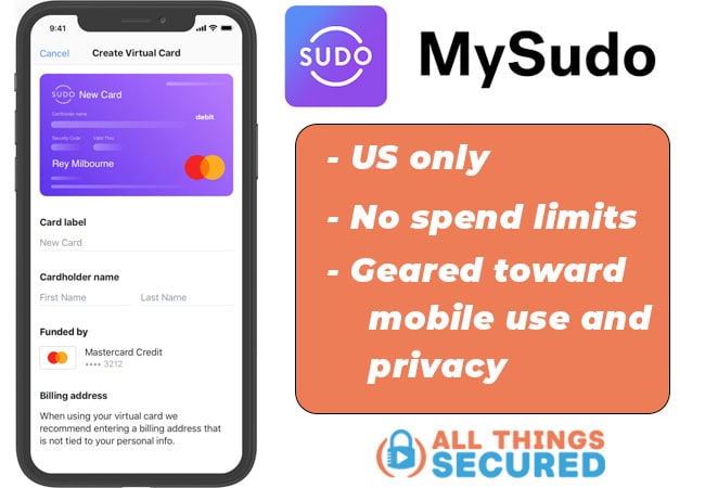 MySudo virtual card options