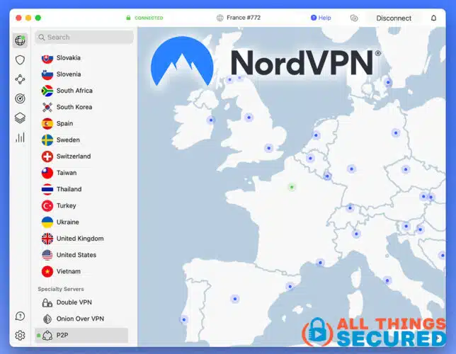 NordVPN desktop app
