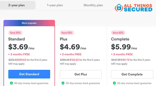 NordVPN pricing comparison