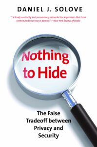 Nothing to Hide book cover by Daniel J Solove