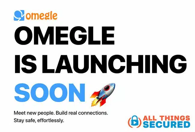 Omegle is launching soon announcement