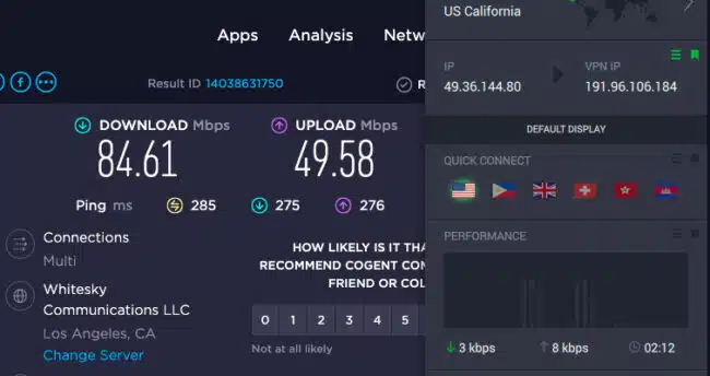 PIA Speed Test