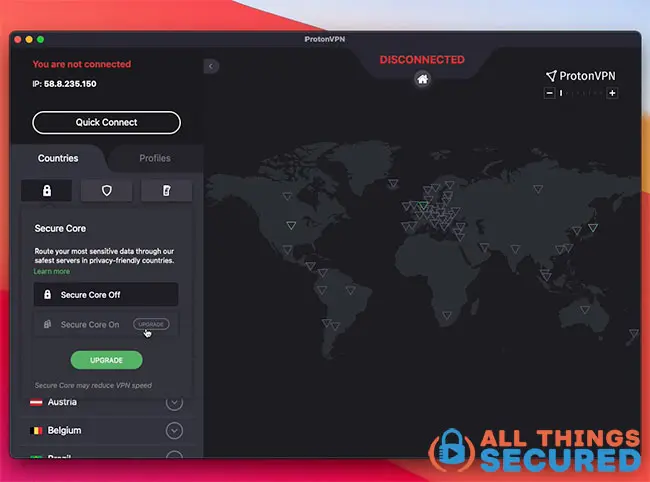ProtonVPN Free Software for desktop
