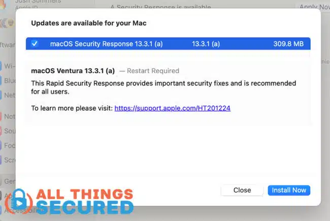 Apple's vague language around "important security fixes"
