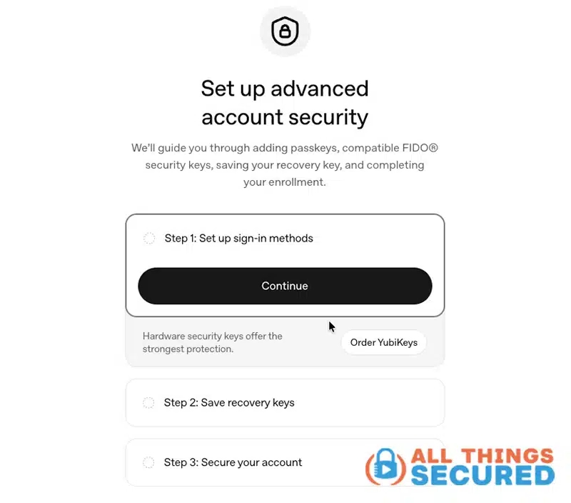 Set up Sign-in Methods for OpenAI Advanced Account Security