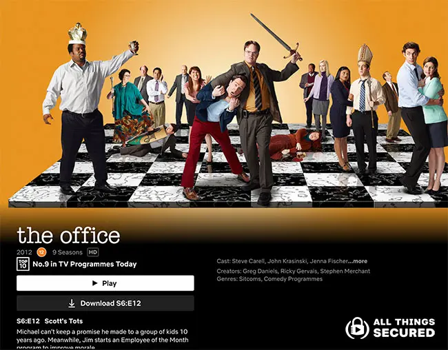 The Office series page on Netflix