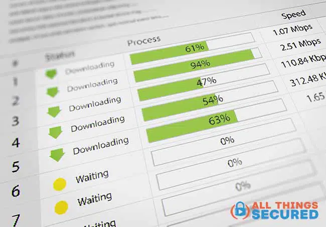 Torrenting files on a computer