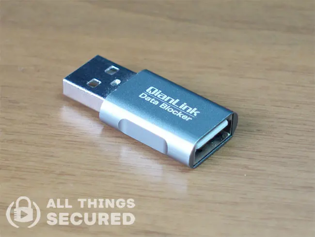 USB data blocker to prevent juice jacking