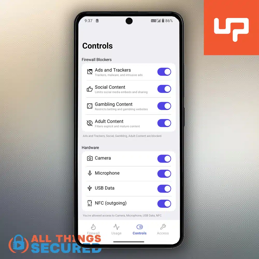 Unplugged Phone Privacy Controls
