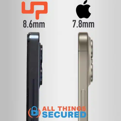 UP Phone vs iPhone thickness compared