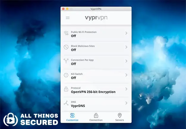 Advanced settings to customize the VyprVPN Desktop app
