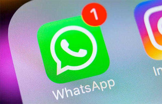 WhatsApp app on a mobile device