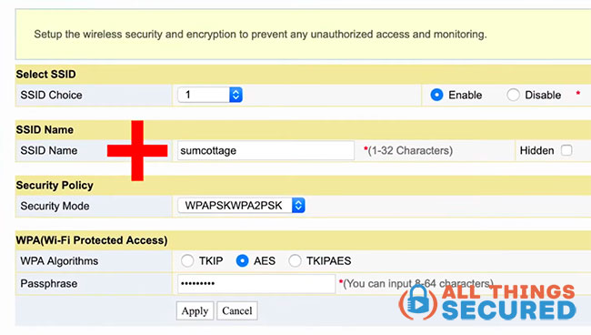 Change the SSID name on your home WiFi router