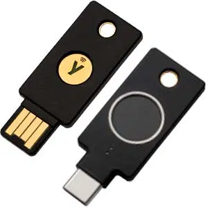 Yubikey 2FA keys