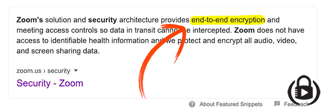 Zoom claims to have end-to-end encryption