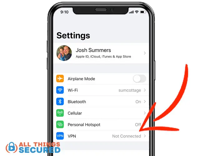 iPhone VPN Settings